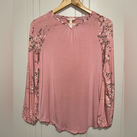 Matilda Jane Pink Dose of Floral Long Sleeve Top - Picture 2 of 8